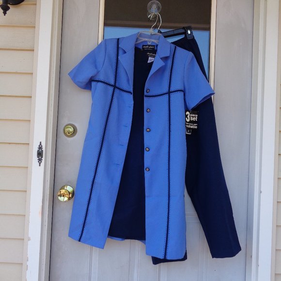 Vintage Jackets & Blazers - 🟨🤠NWT vintage 3pc set: long jacket & dress & pant